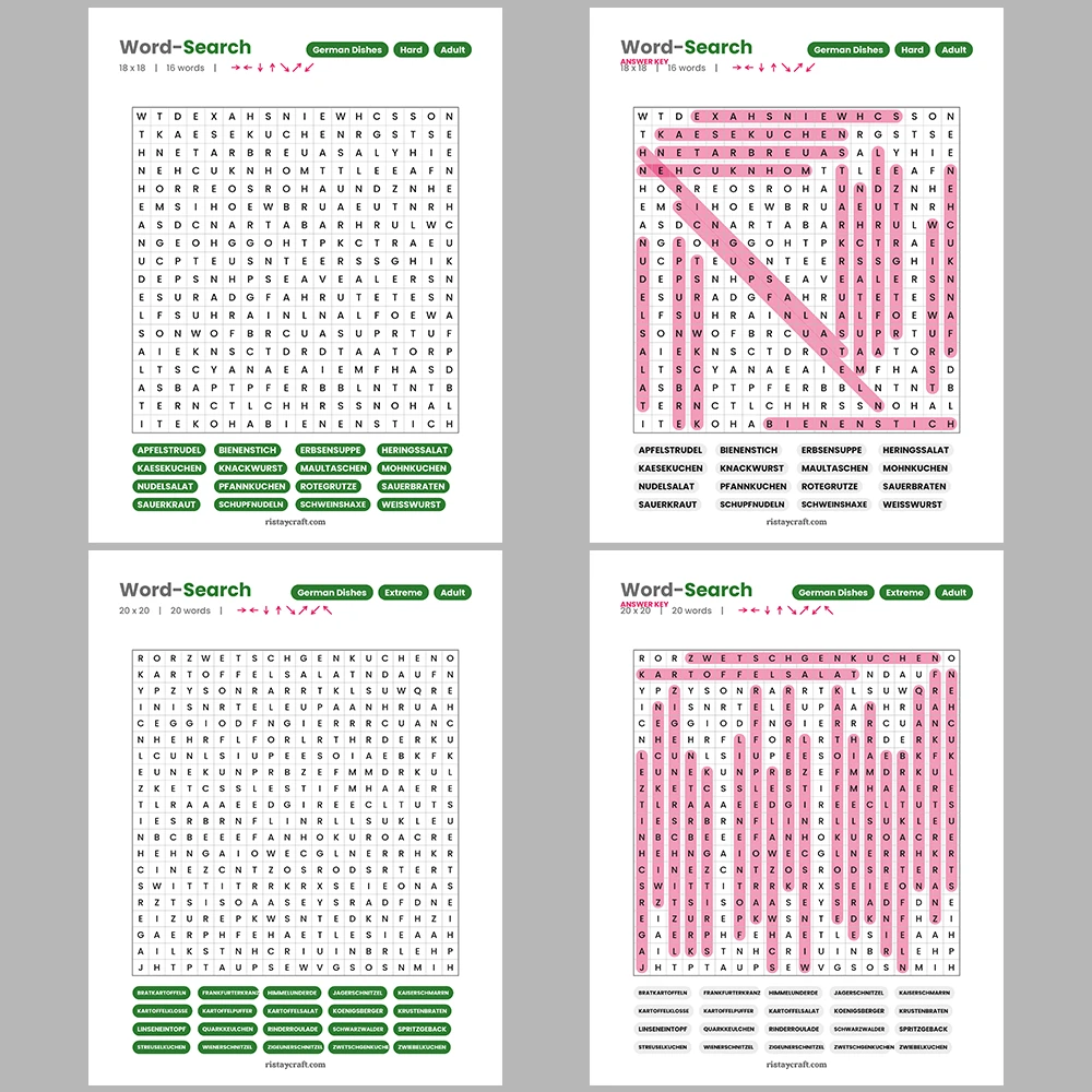 Word Puzzle – Cacti & Succulents – Broadway & Musicals – Themes
