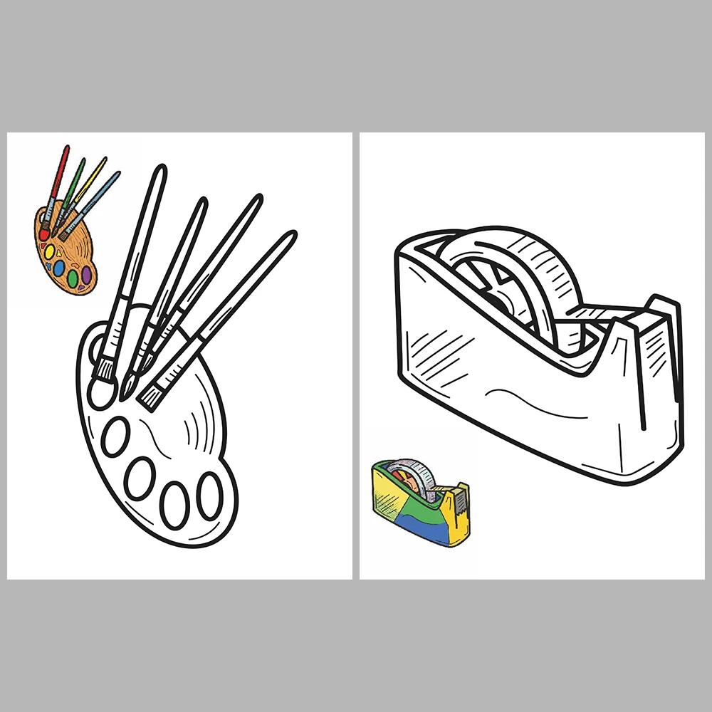 School Supplies Coloring Pages – With Reference Images