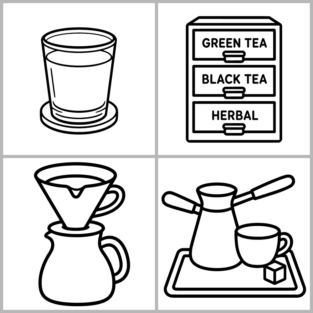Cozy Coffee and Tea Coloring Book