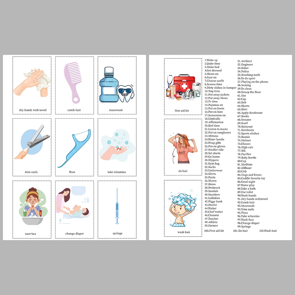 Word pattern flashcards