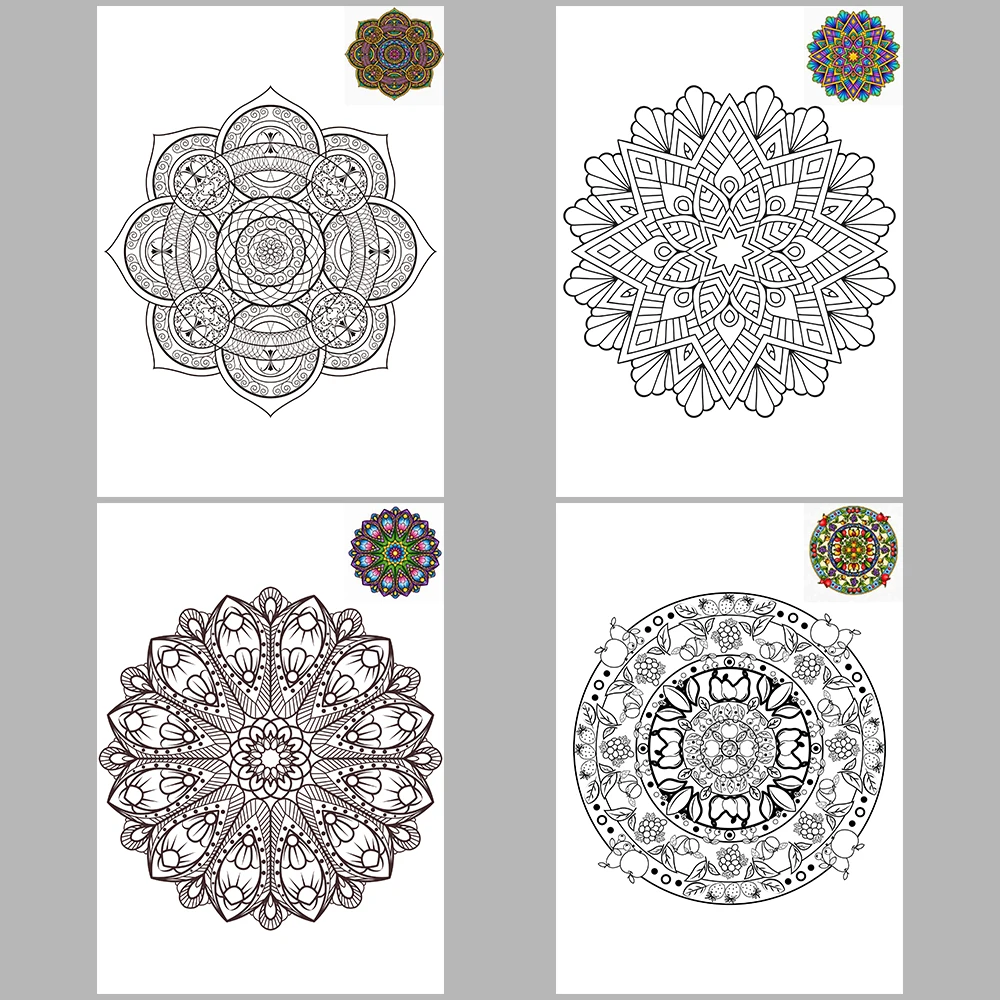 Mandala Coloring Book Pages – With Reference Images