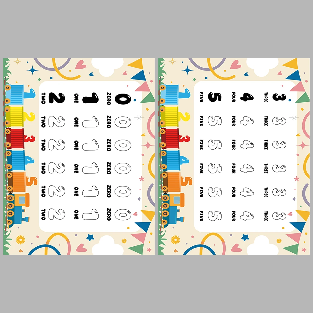 I am learning numbers – I am drawing – I am coloring.