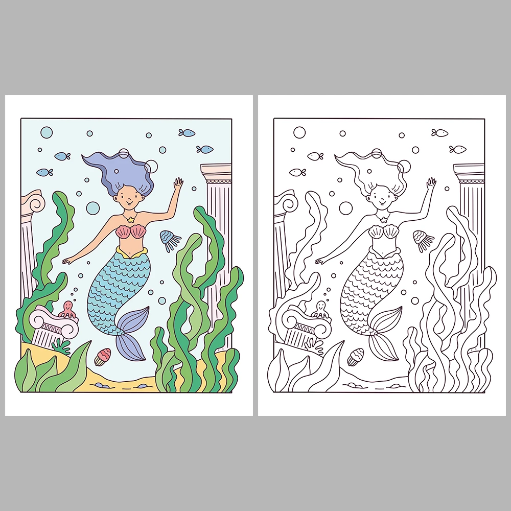 Mermaid Coloring Pages – With Reference Images
