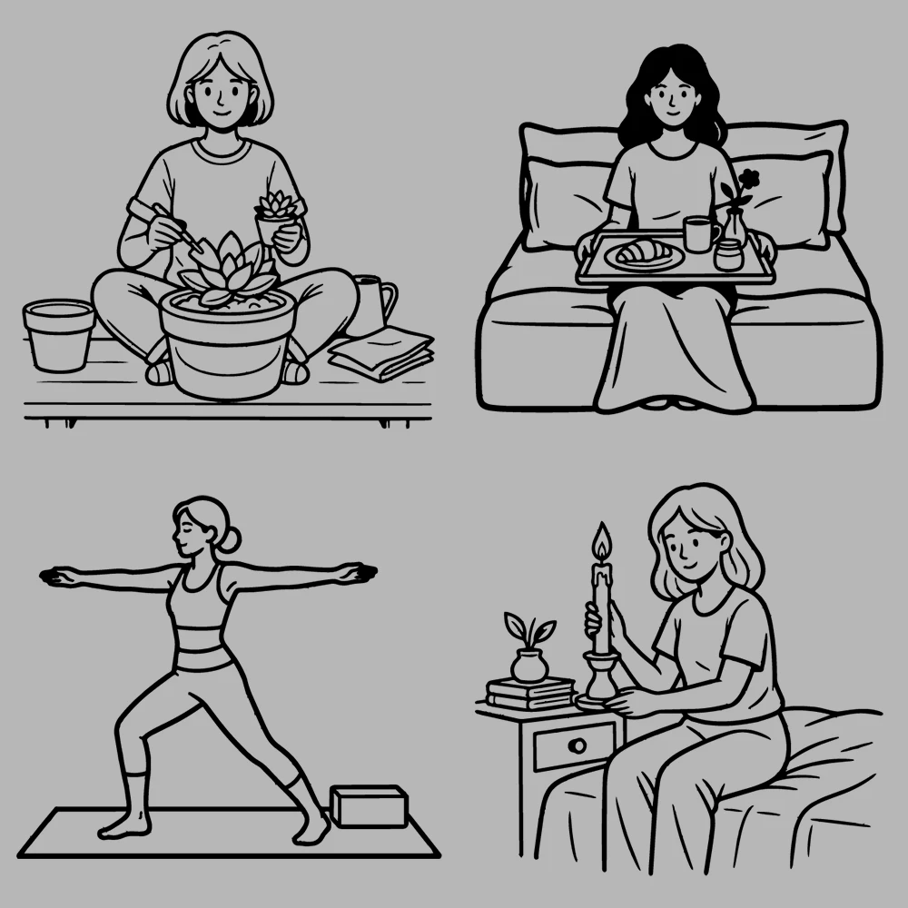 Cozy Girl and Self Care Coloring Book