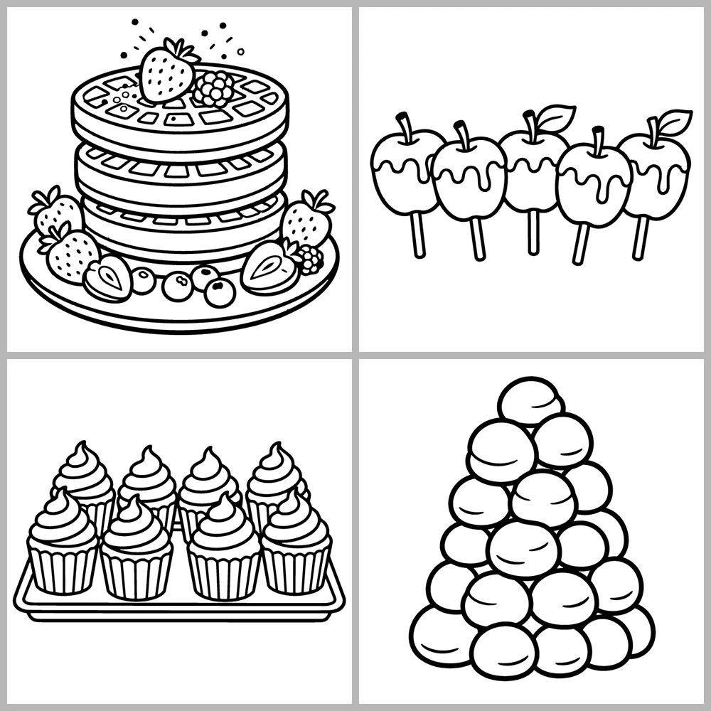 Cozy Desserts – Bakery Coloring Book