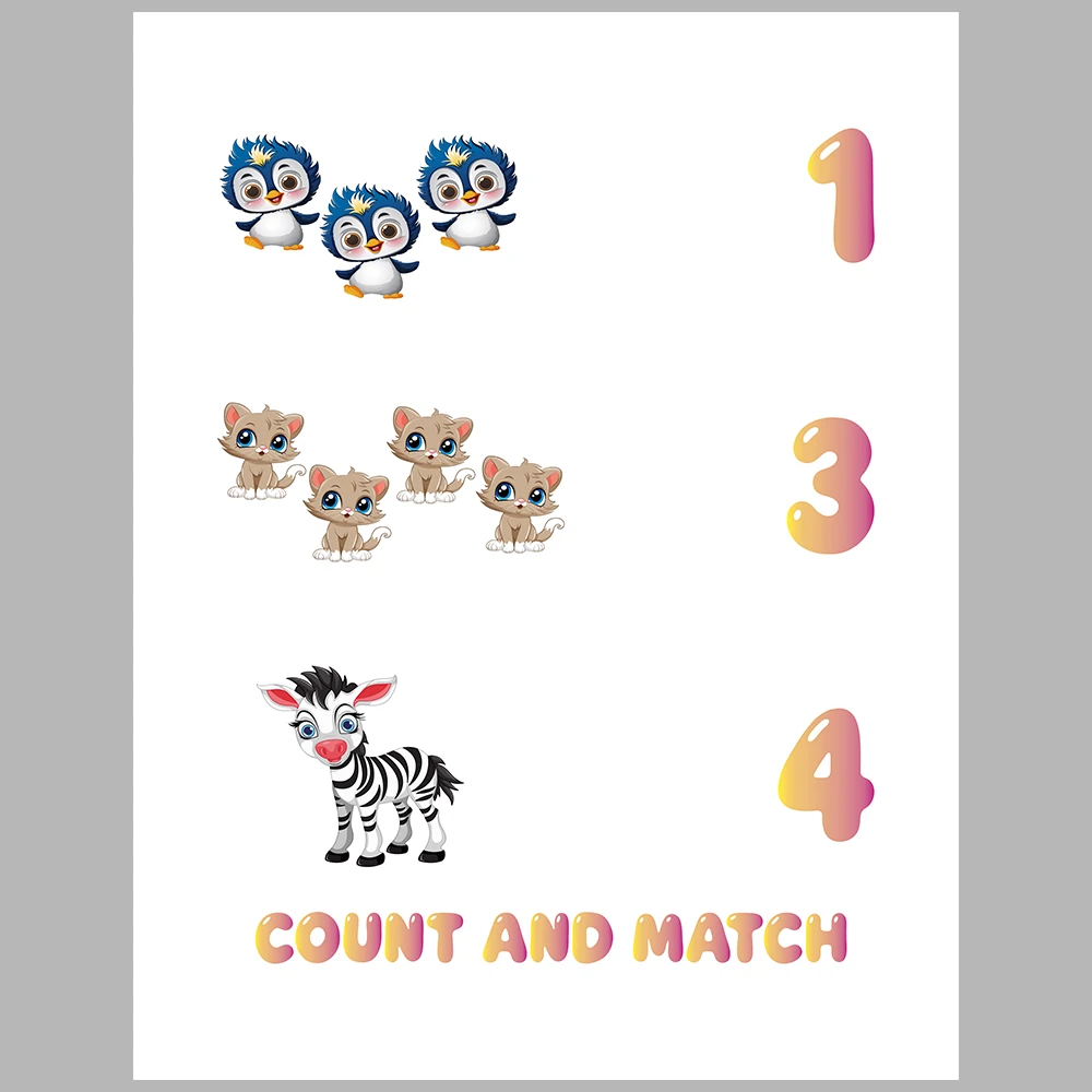 Number-Object Matching Activity Book