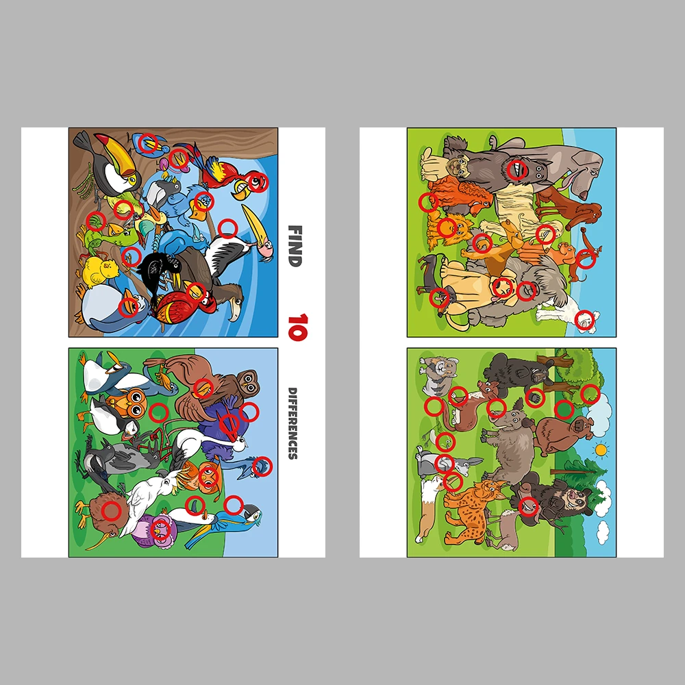 Spot the 10 Differences Puzzle Book