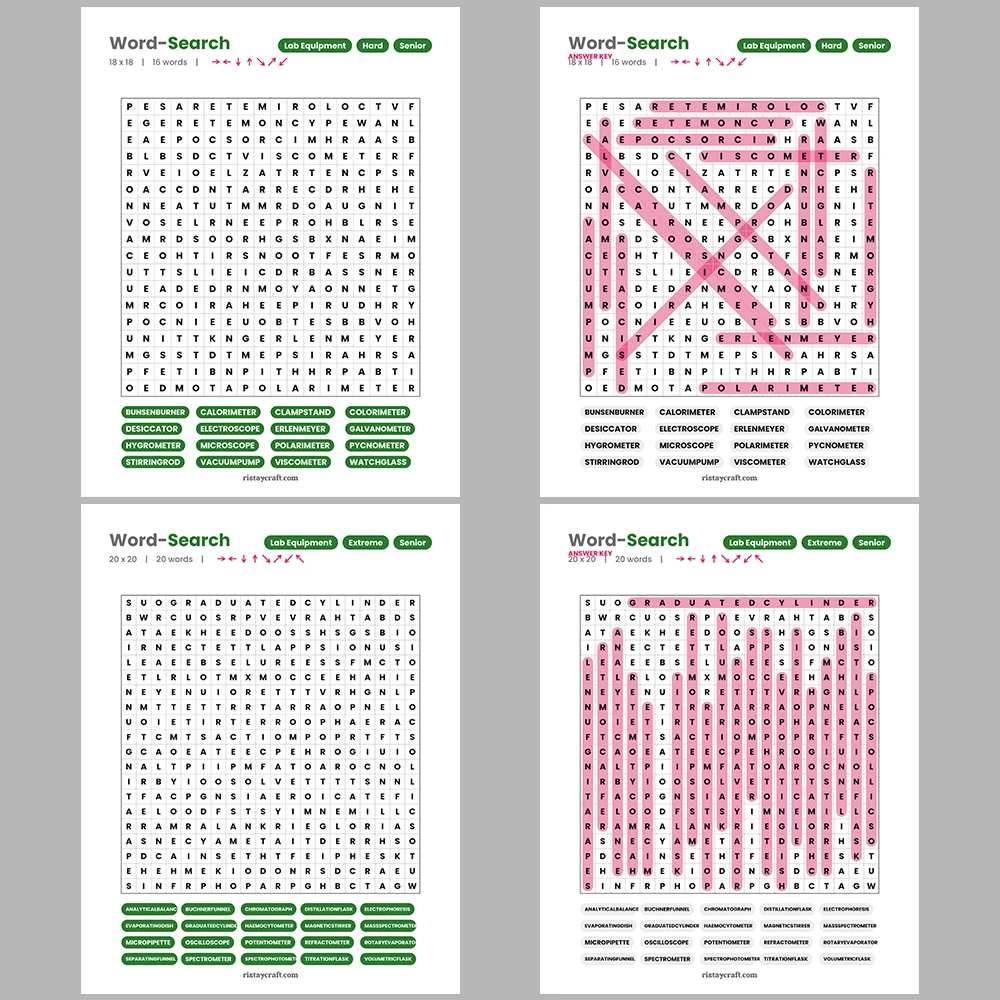 Word Search – Ecosystems & Biomes – Cosmetic & Beauty Brands -Themes