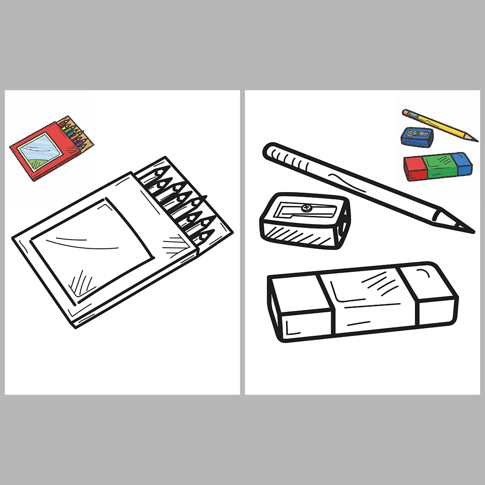 School Supplies Coloring Pages – With Reference Images