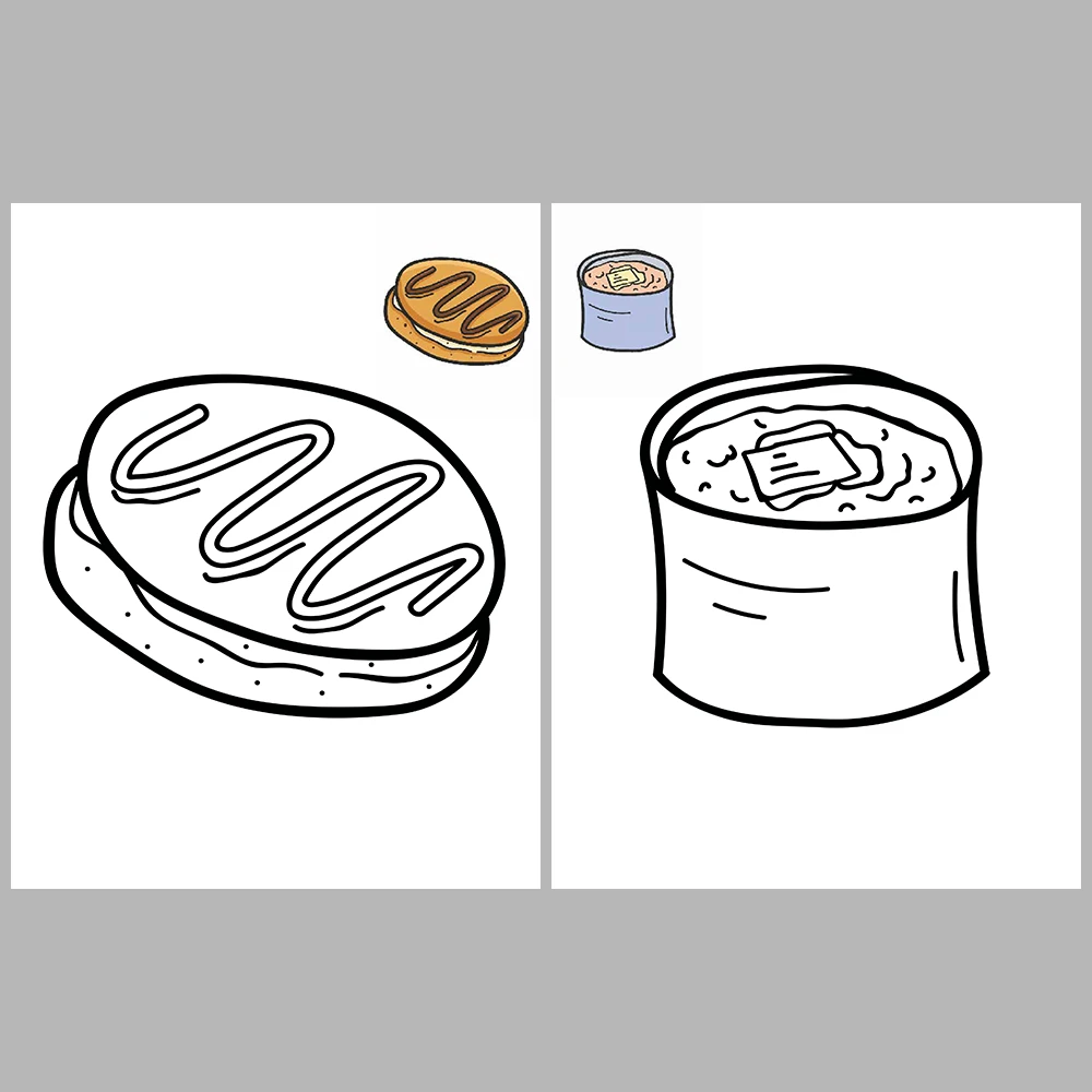 Snack Coloring Pages – With Reference Images