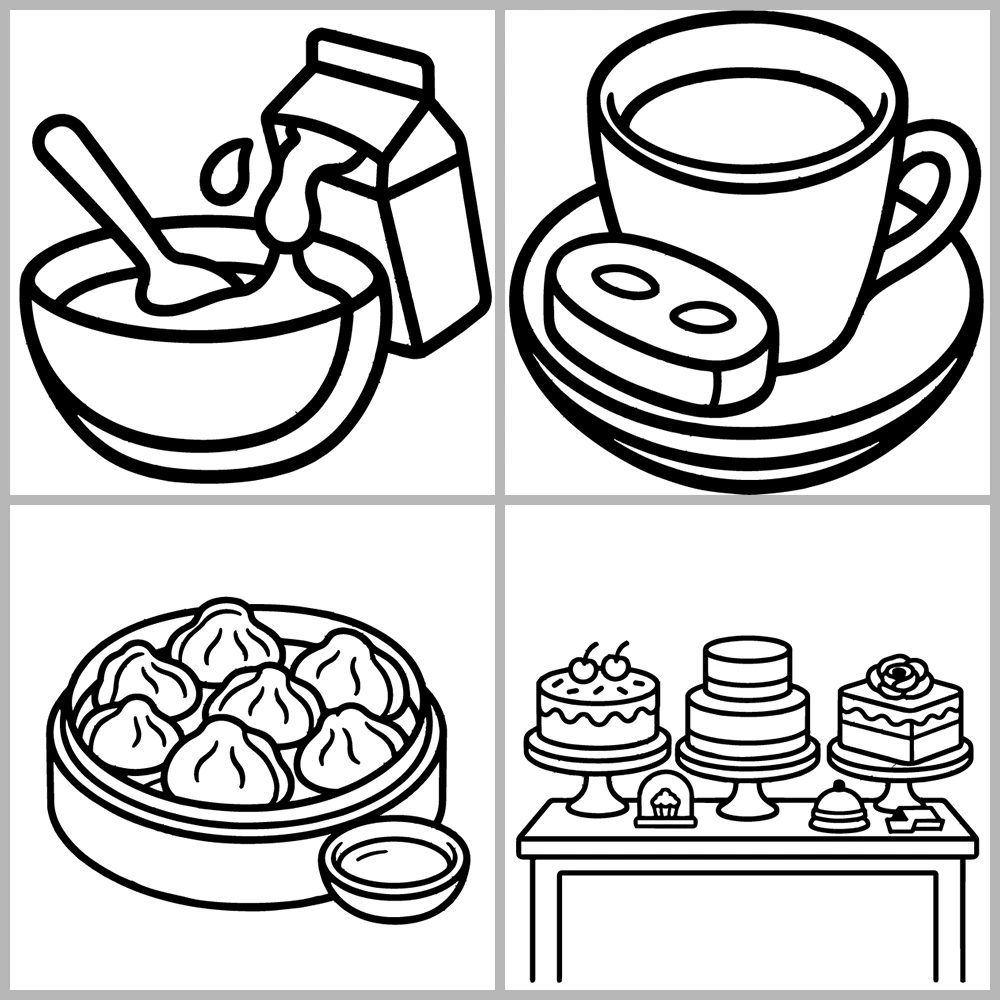 Cozy Kitchen – Food Coloring Book