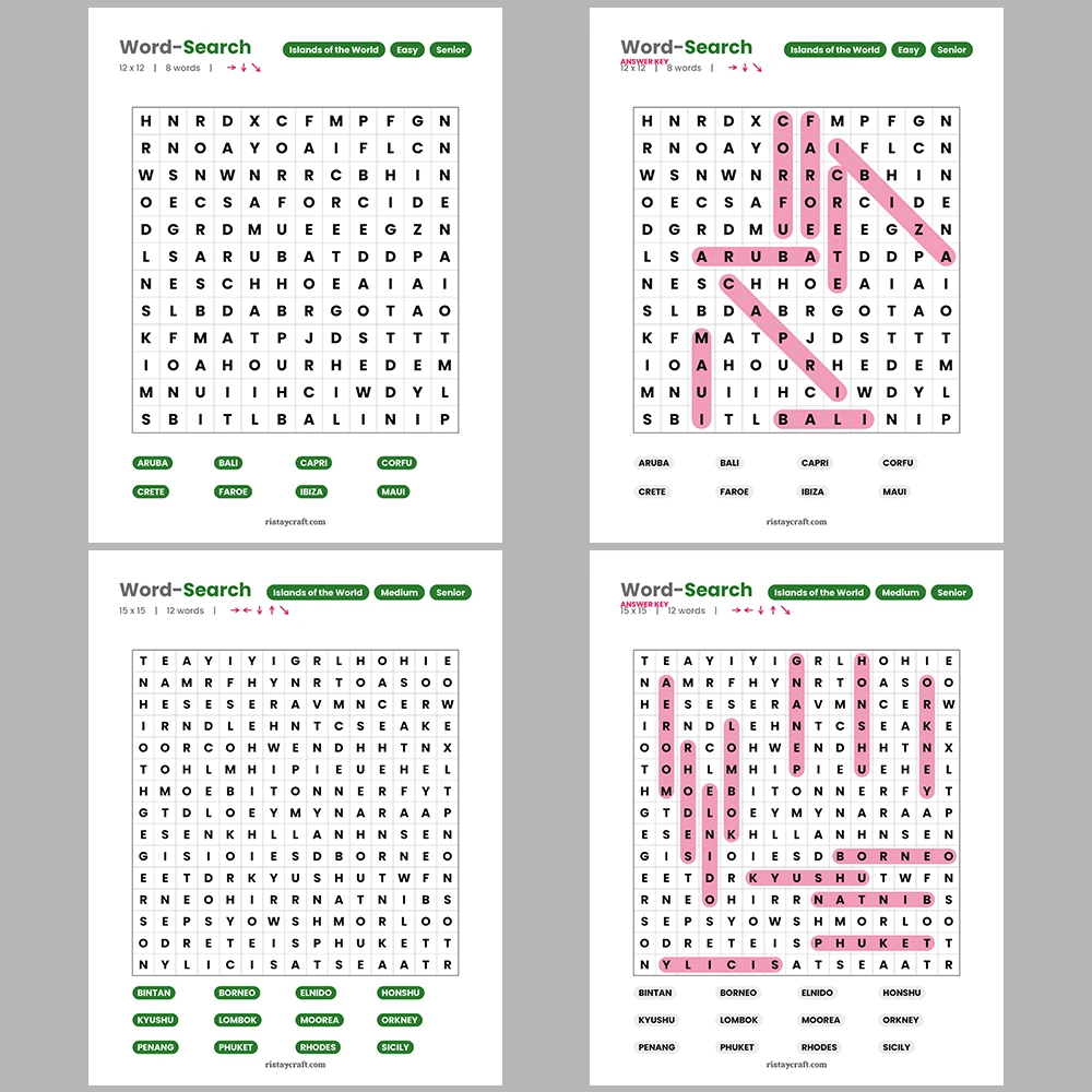 Word Puzzle – Eye & Vision – Trees of the World – Themes – Vol. 2