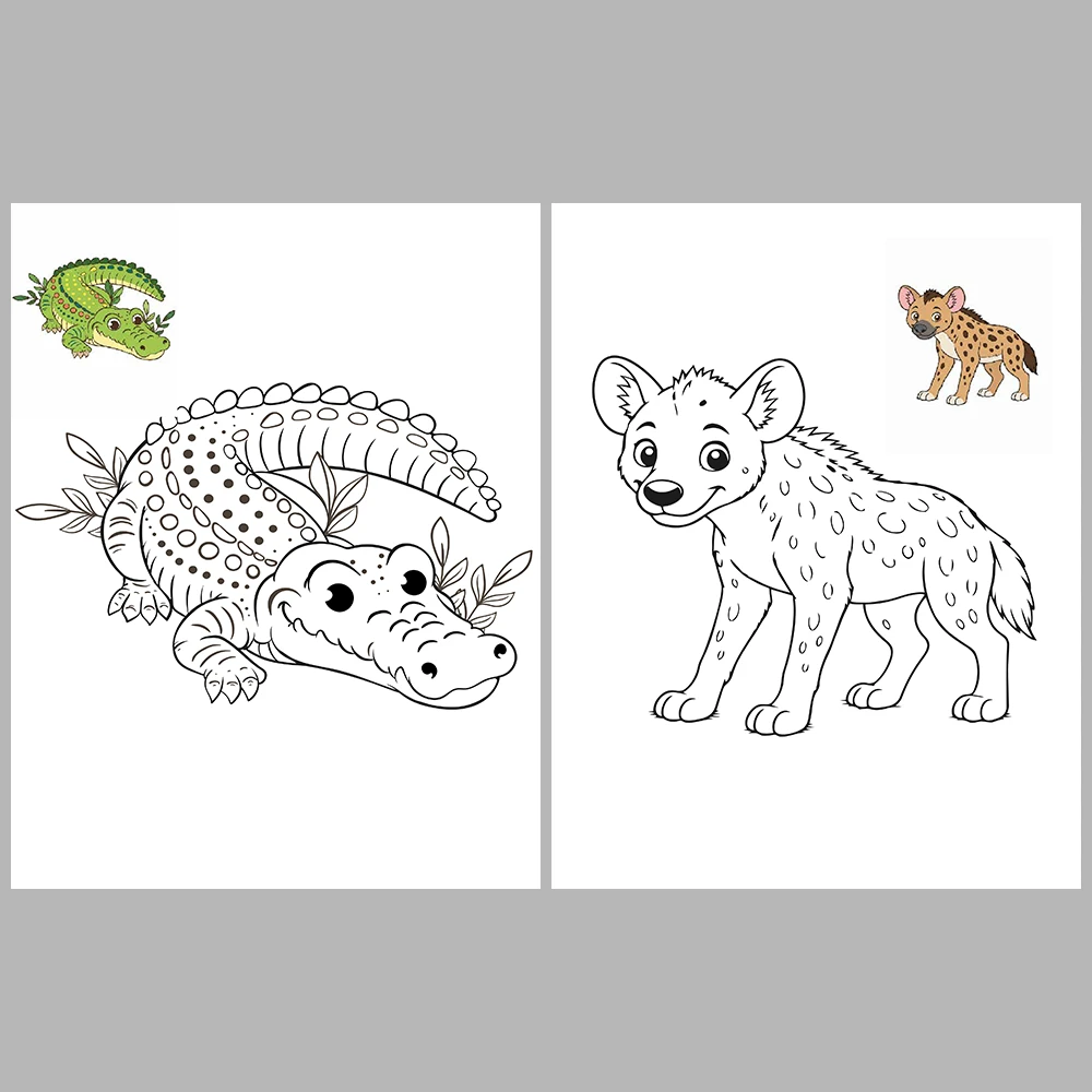 Animal Coloring Pages / with Reference Image