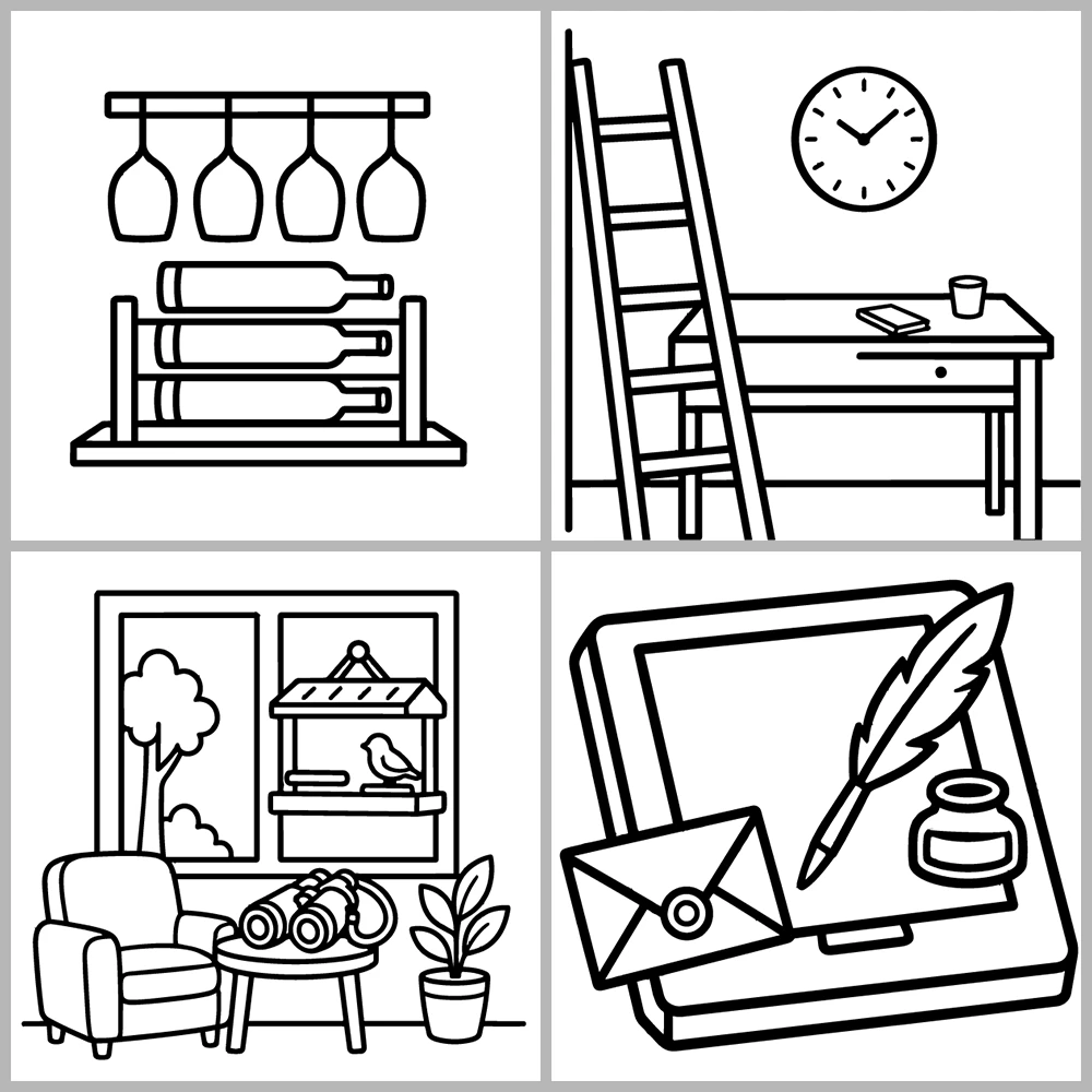 Cozy Corners Coloring Book