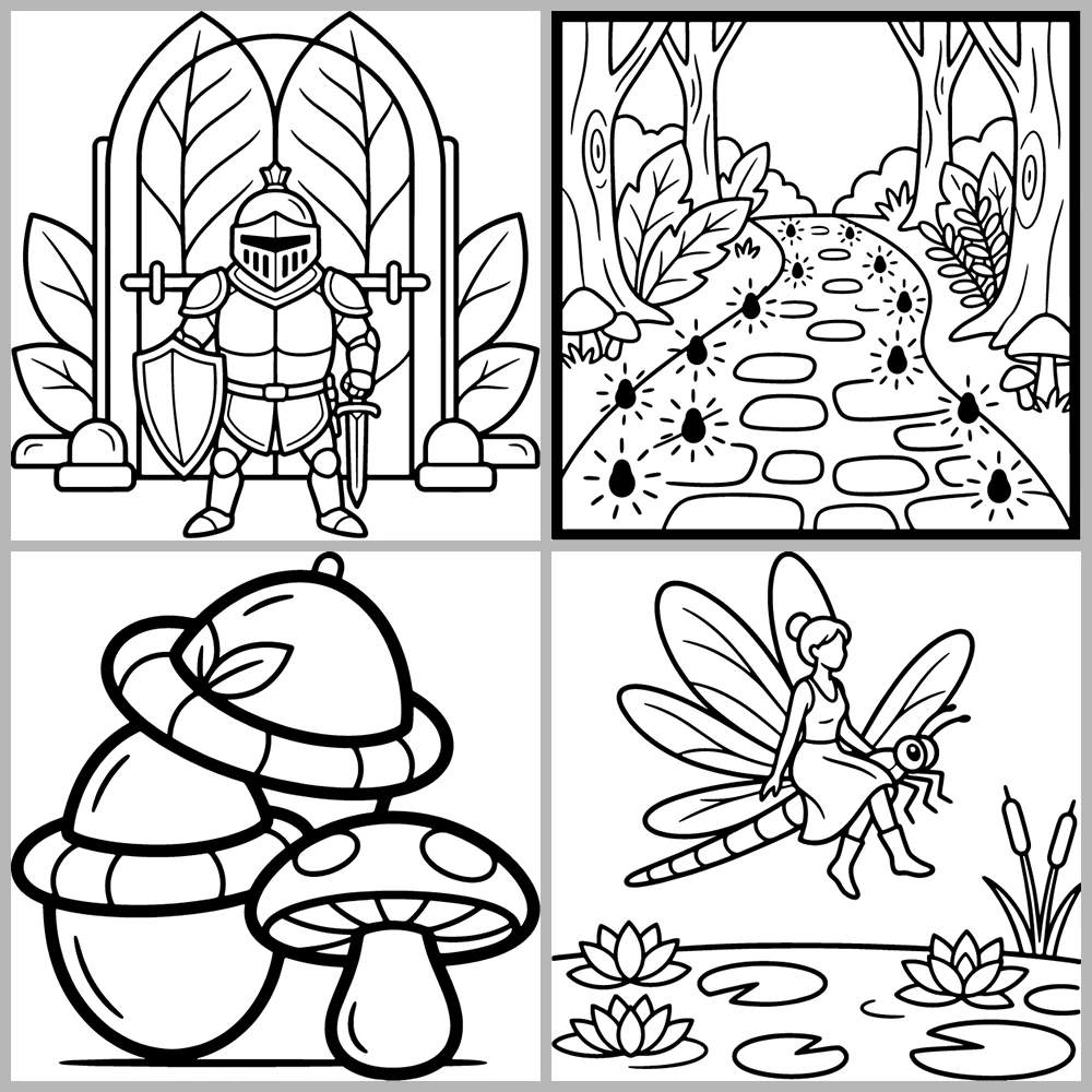 Cozy Fairy and Magical Coloring Book