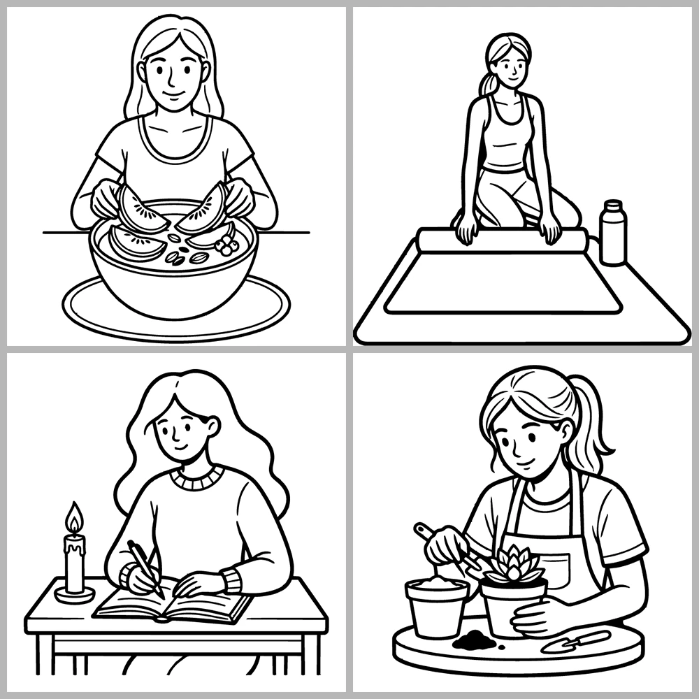 Cozy Girl – Self Care Coloring Book