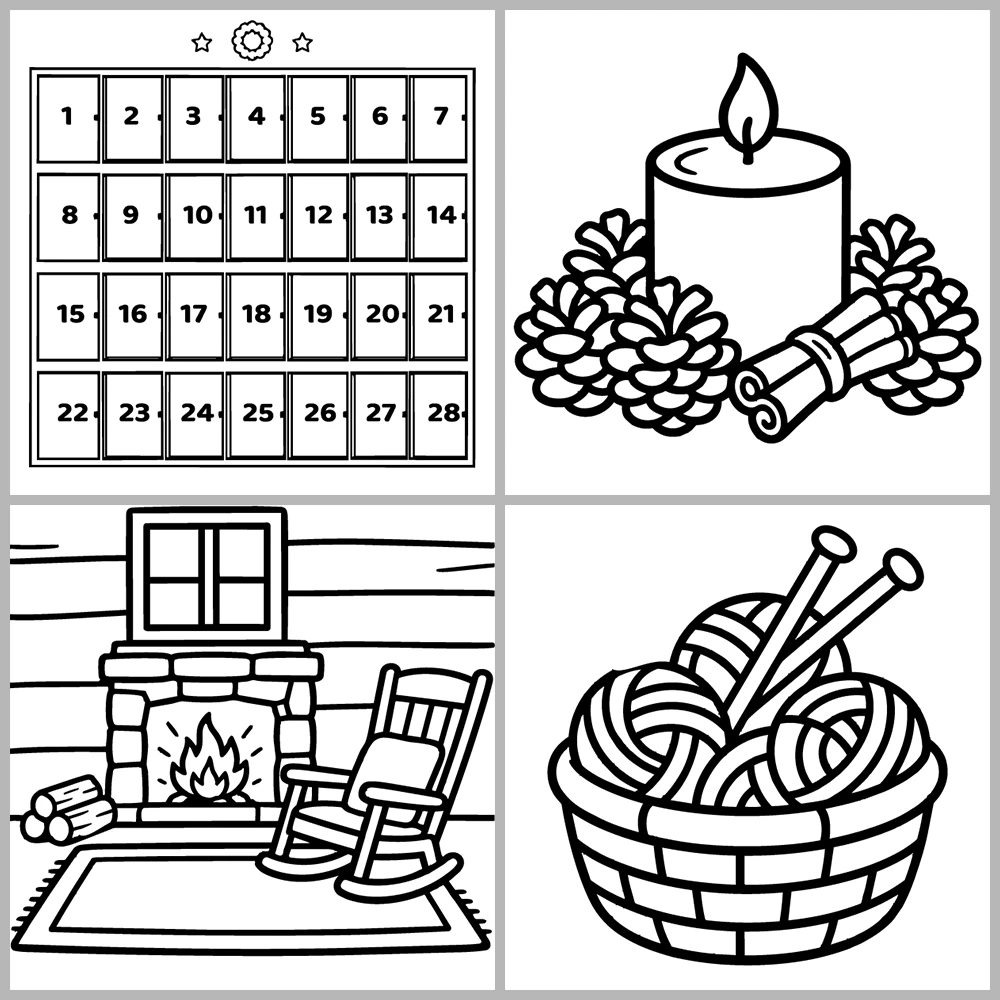 Seasons Cozy Coloring Book