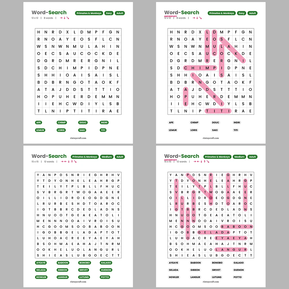 Word Search – Internet & Web Terms – Poetry & Literary Terms – Themes