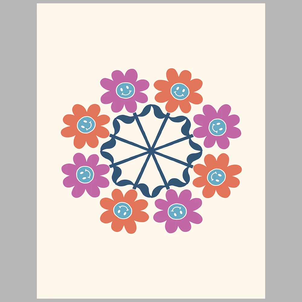 blue and purple themed poster