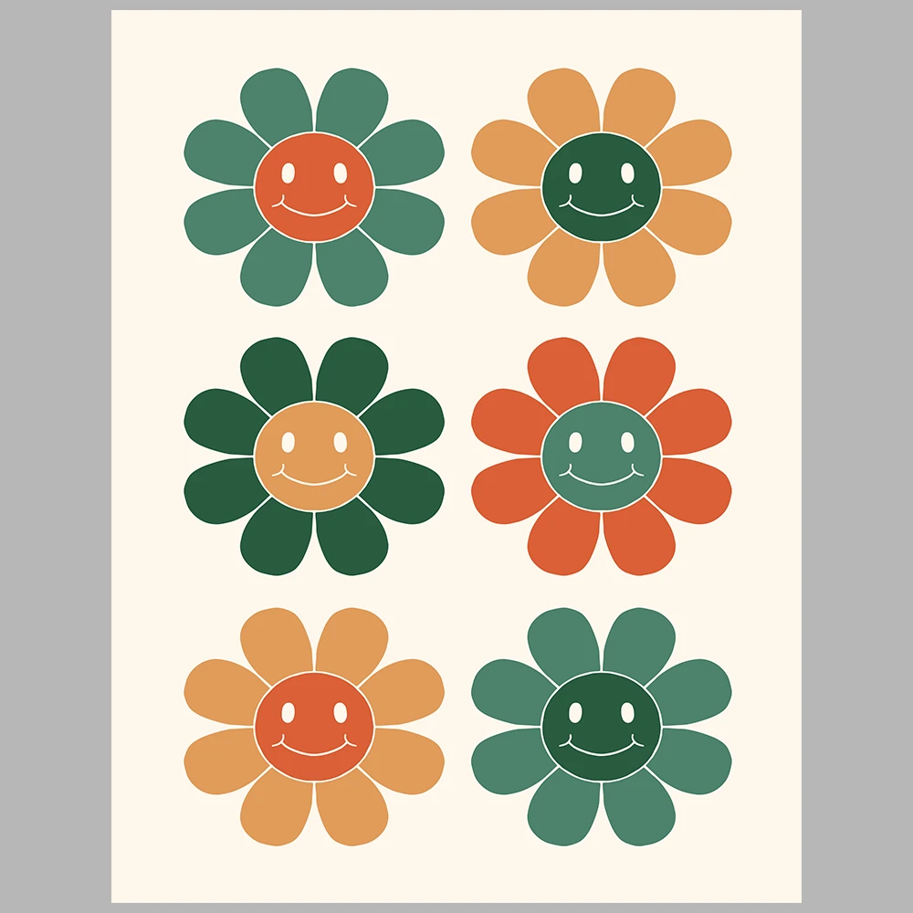 orange and green themed poster