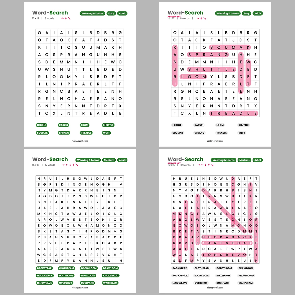 Word Search – Camping & Outdoors – Law & Justice Terms – Themes