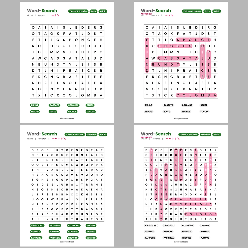 Word Search – Greek & Roman Mythology – Rivers of the World – Themes