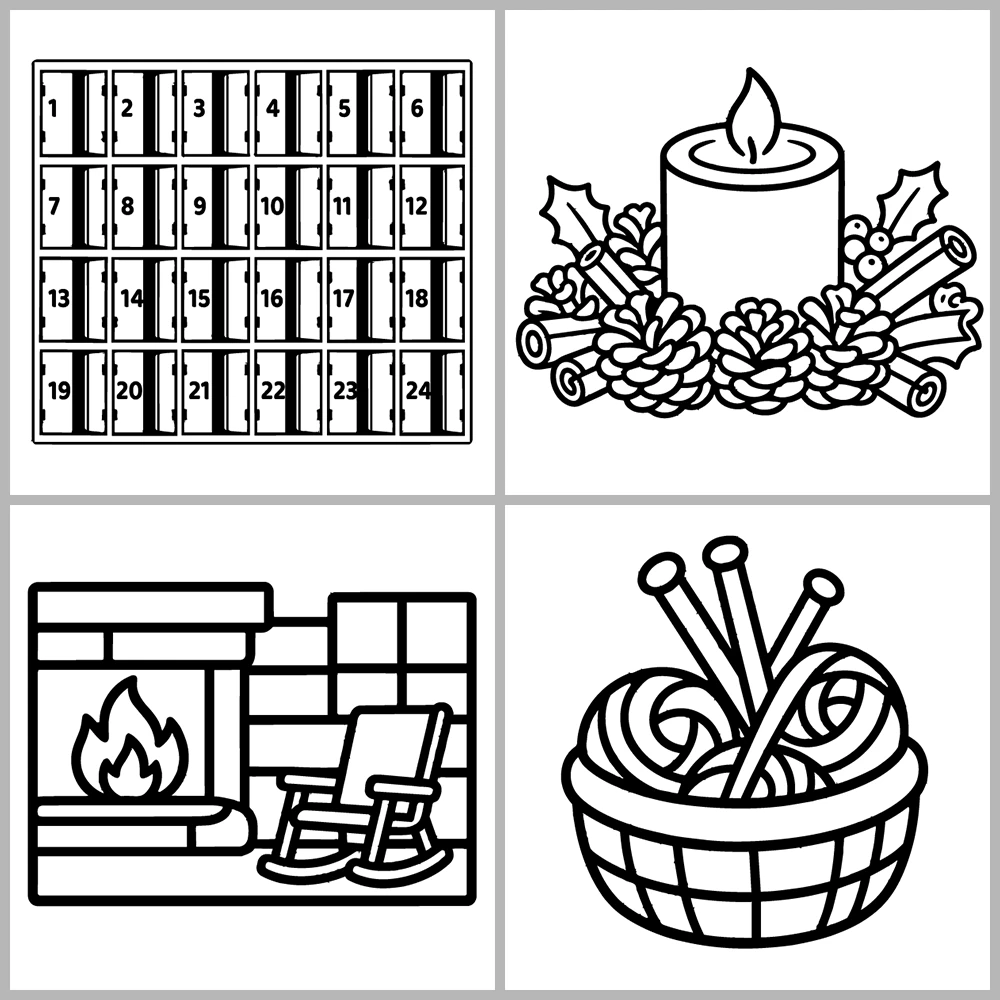 Cozy Seasons Coloring Book