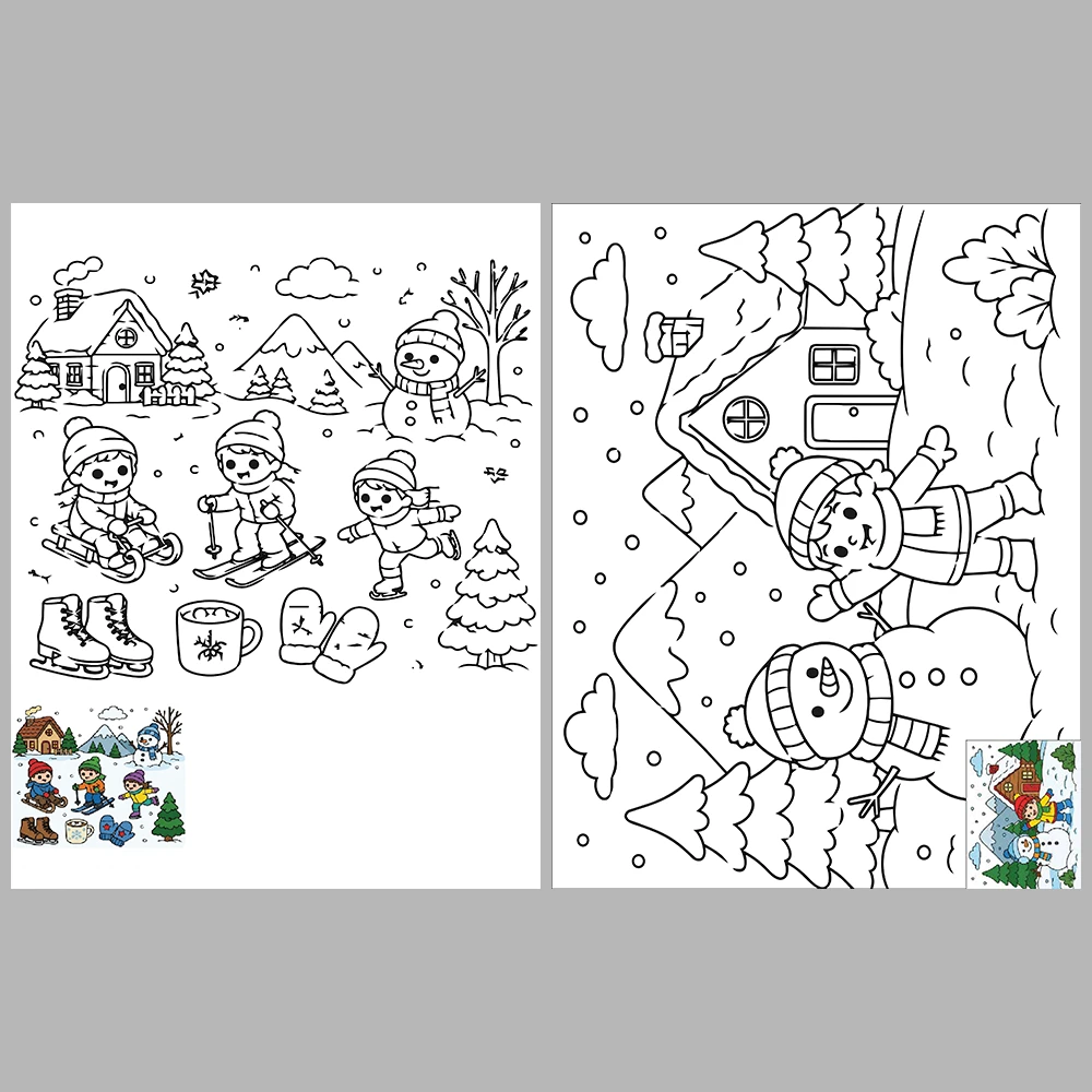 Winter Season Coloring Pages – Reference Images