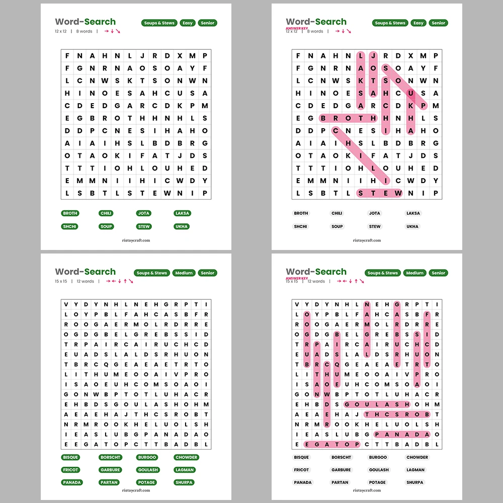 Word Search – Ecosystems & Biomes – Cosmetic & Beauty Brands -Themes
