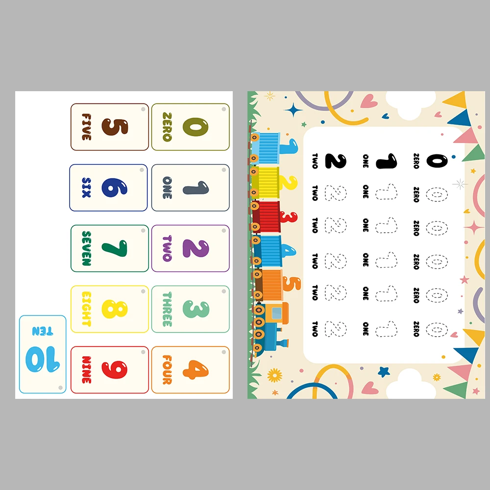 I am learning numbers – I am drawing – I am coloring.