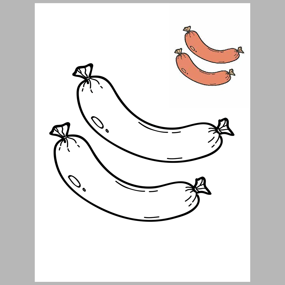 Snack Coloring Pages – With Reference Images