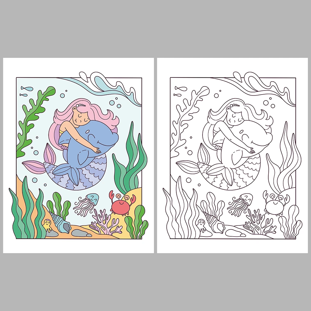 Mermaid Coloring Pages – With Reference Images