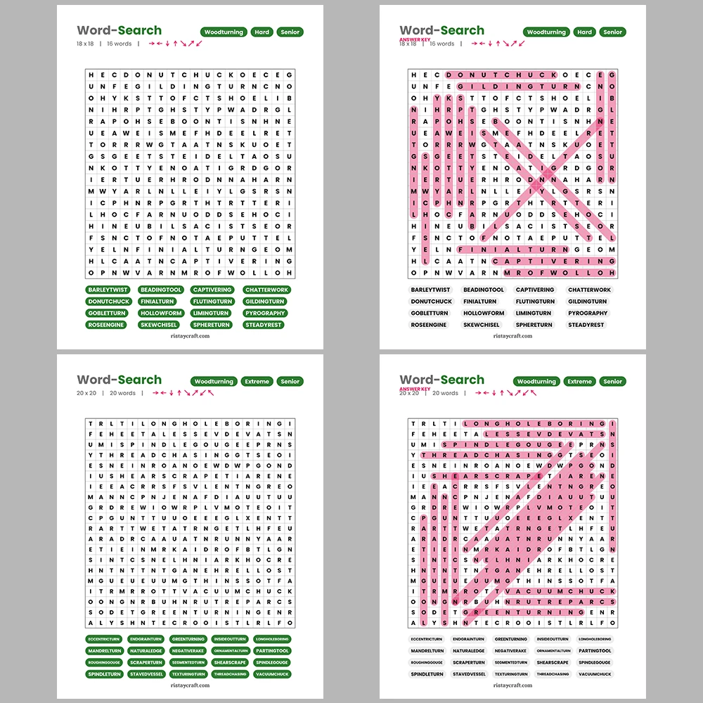 Word Puzzle – Desserts & Sweets – Professions & Jobs – Themes