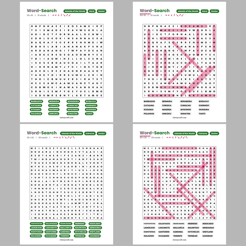 Word Puzzle – Eye & Vision – Trees of the World – Themes – Vol. 2