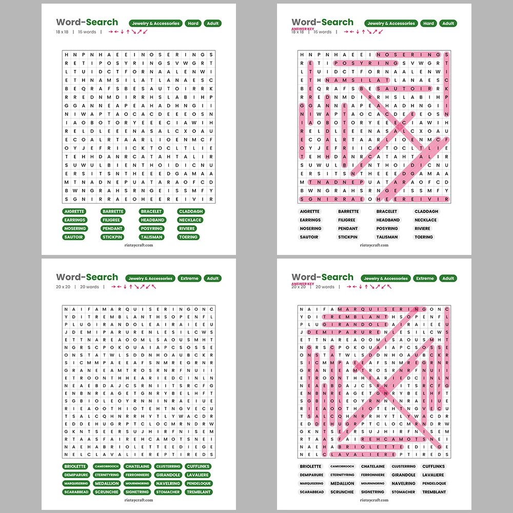 Word Puzzle – Crafts and Professions – Themes: Entertainment, Sports, and Lifestyle