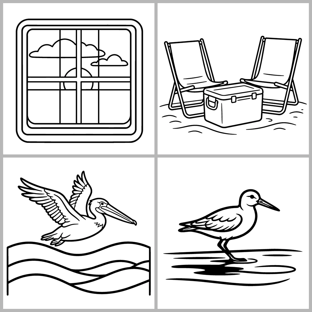 Cozy Ocean – Beach Coloring Book