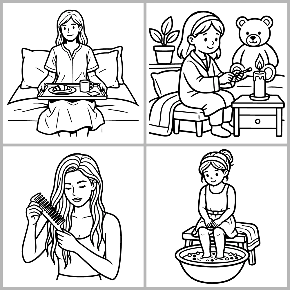Cozy Girl – Self Care Coloring Book