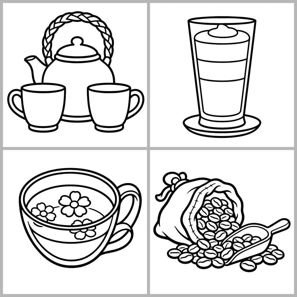 Cozy Coffee – Tea Coloring Book