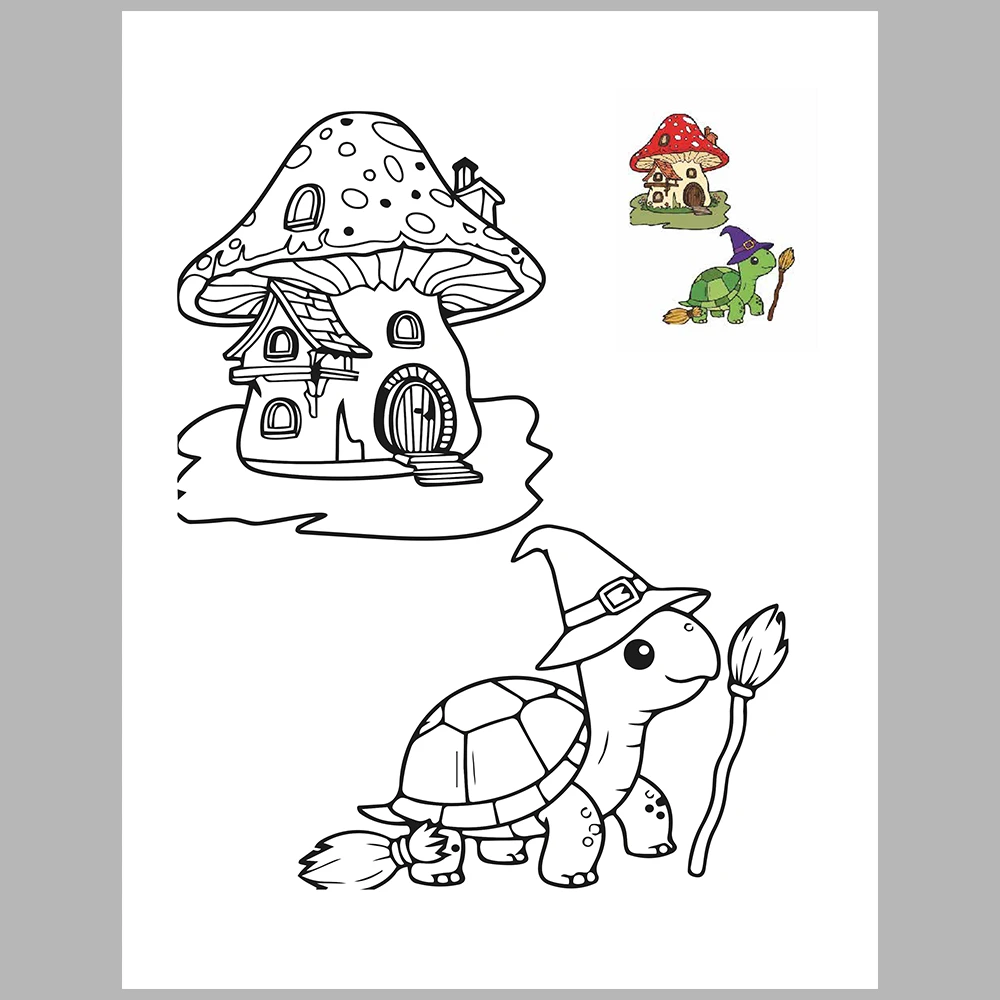Mixed coloring pages for children aged 3/5 – With reference images (Vol. 1)