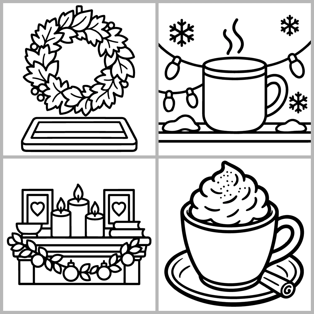 Seasons Cozy Coloring Book
