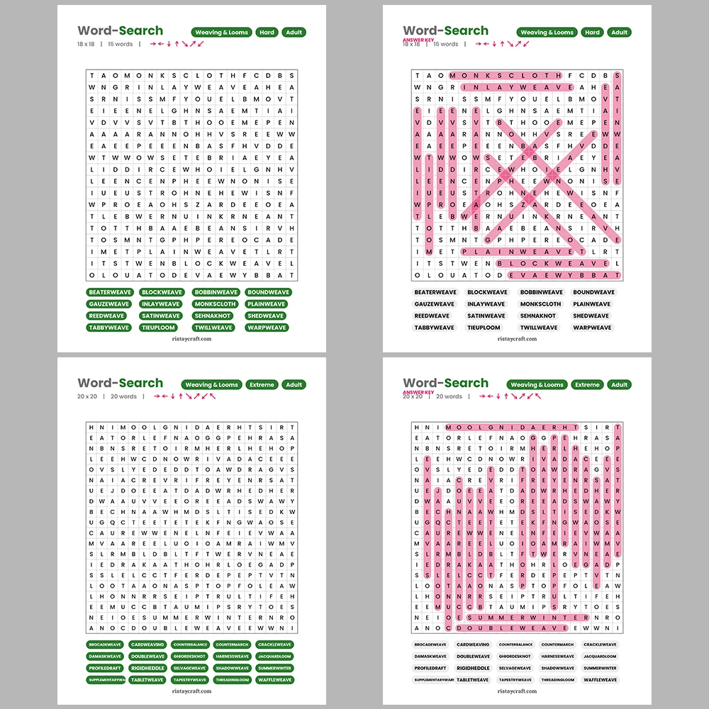 Word Search – Camping & Outdoors – Law & Justice Terms – Themes