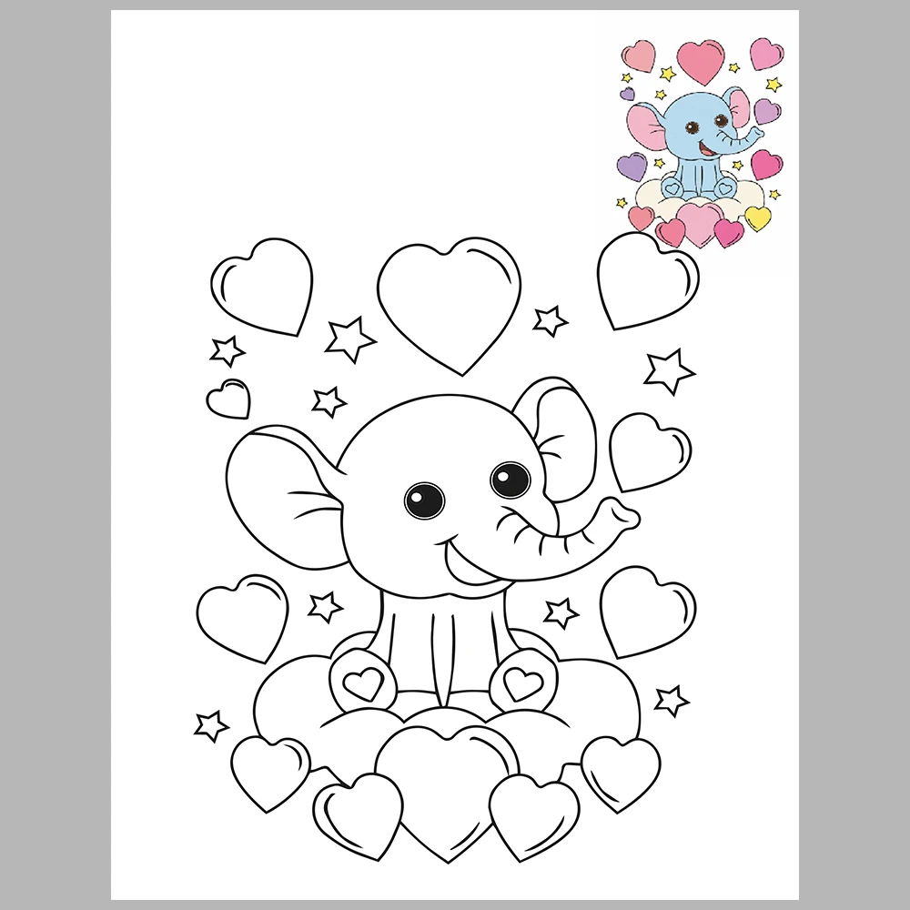 Mixed Coloring Pages for Kids – With Reference Images