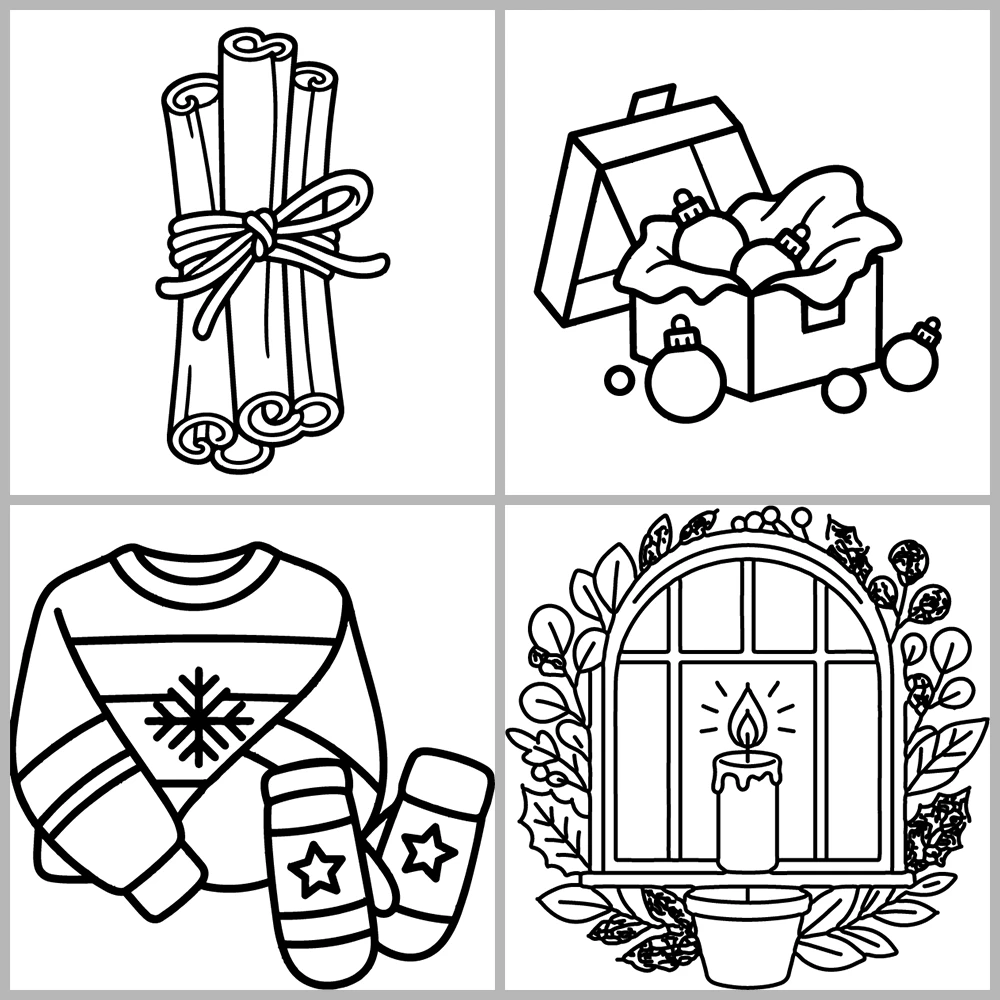 Christmas and Holiday Coloring Book