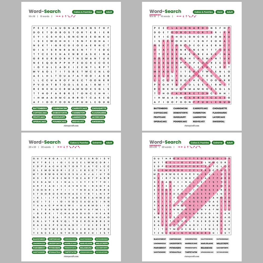 Word Search – Greek & Roman Mythology – Rivers of the World – Themes