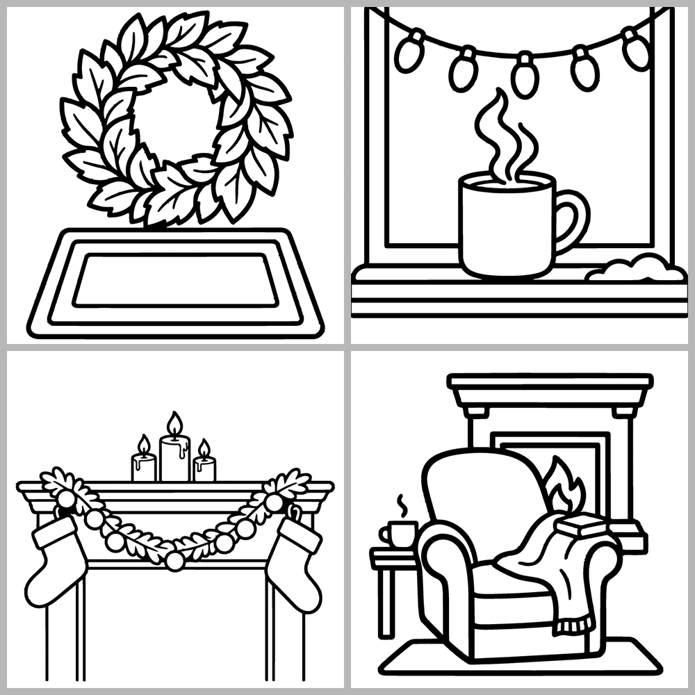 Cozy Seasons Coloring Book