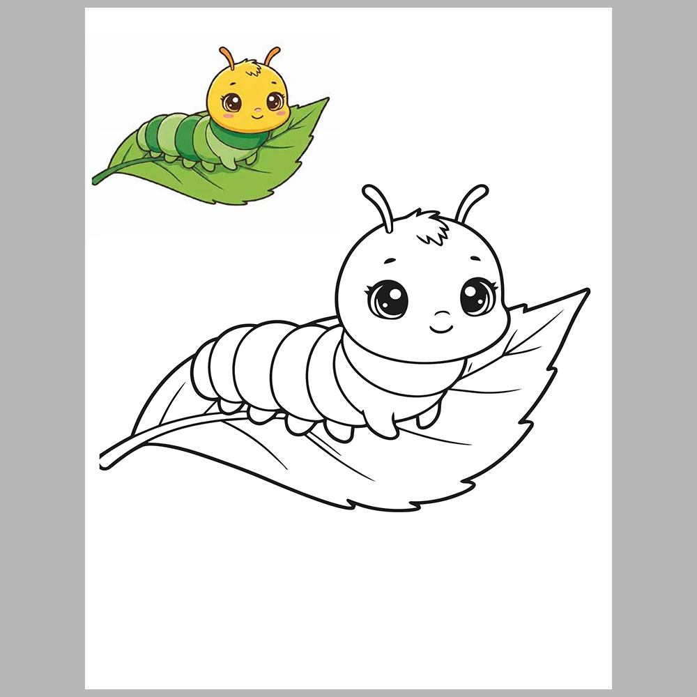 Cute Animal Coloring Pages / With Reference Image – Vol. 1
