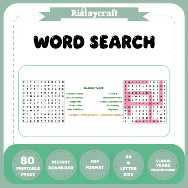 Word Puzzle – Sauces & Condiments – Museums of the World – Themes