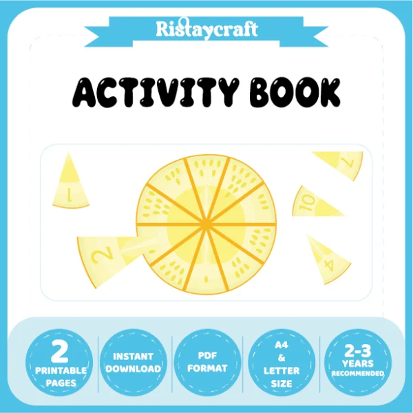 Melon-Themed Number Matching Activity Book