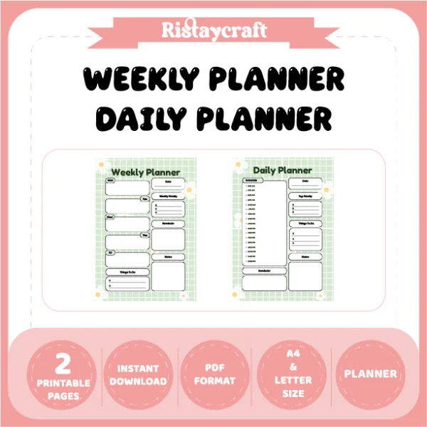Daisy-Themed Weekly Planner / Daily Planner