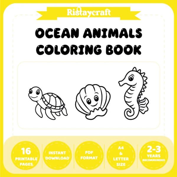 Ocean Animal Coloring Pages – With Reference Images
